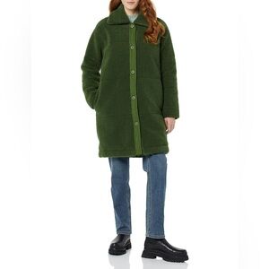 NWT Goodthreads/Amazon Essentials Teddy Sherpa Coat Olive Medium